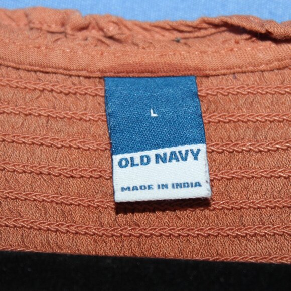 Old Navy Babydoll V-Neck Maxi Dress Brown Large - Picture 4 of 8